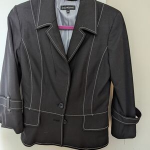 Black Blazer with Button Detail